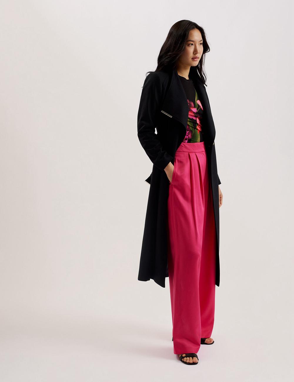 Abrigos Ted Baker ROSELL Wool Mujer Negras | FJPU-08457