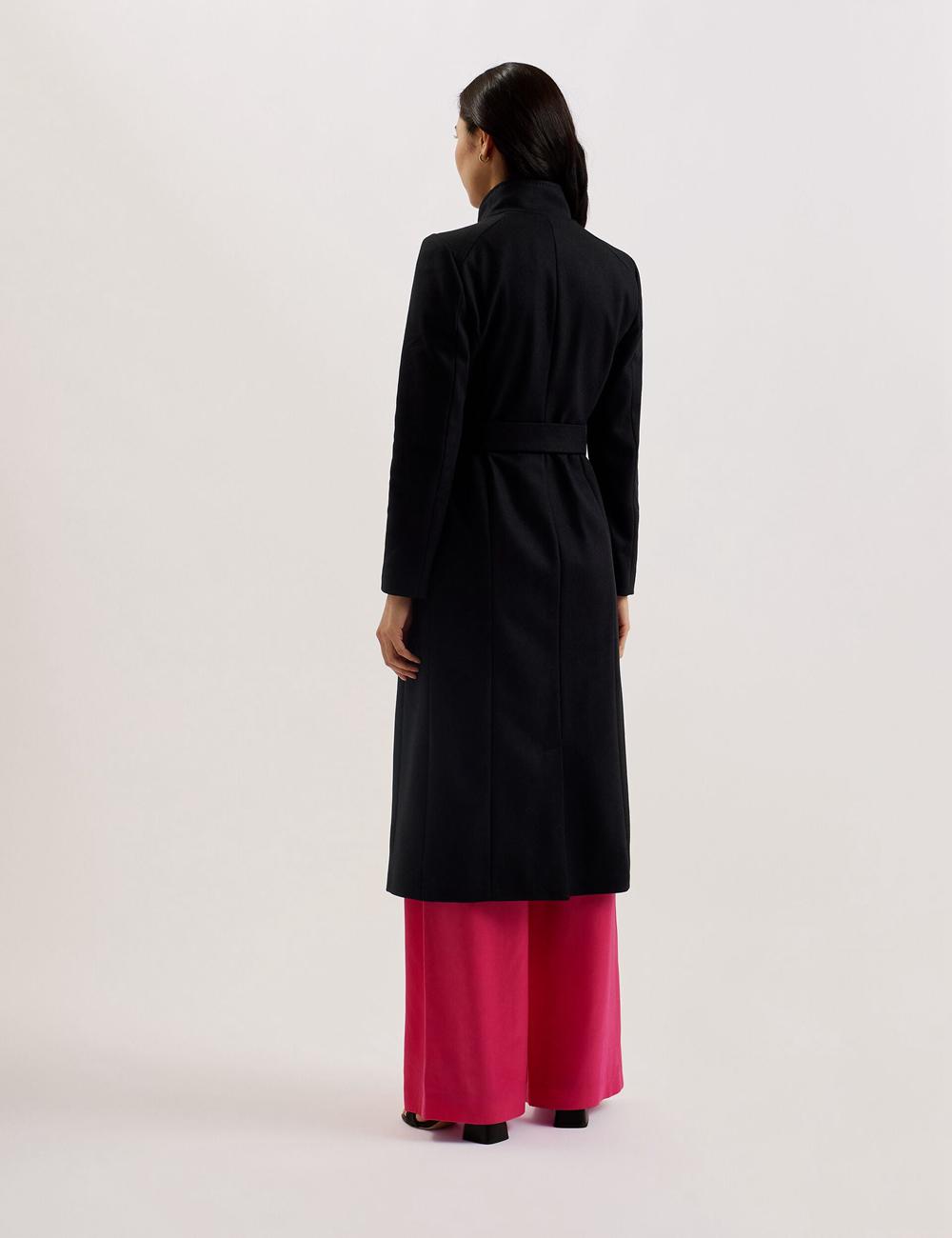 Abrigos Ted Baker ROSELL Wool Mujer Negras | FJPU-08457