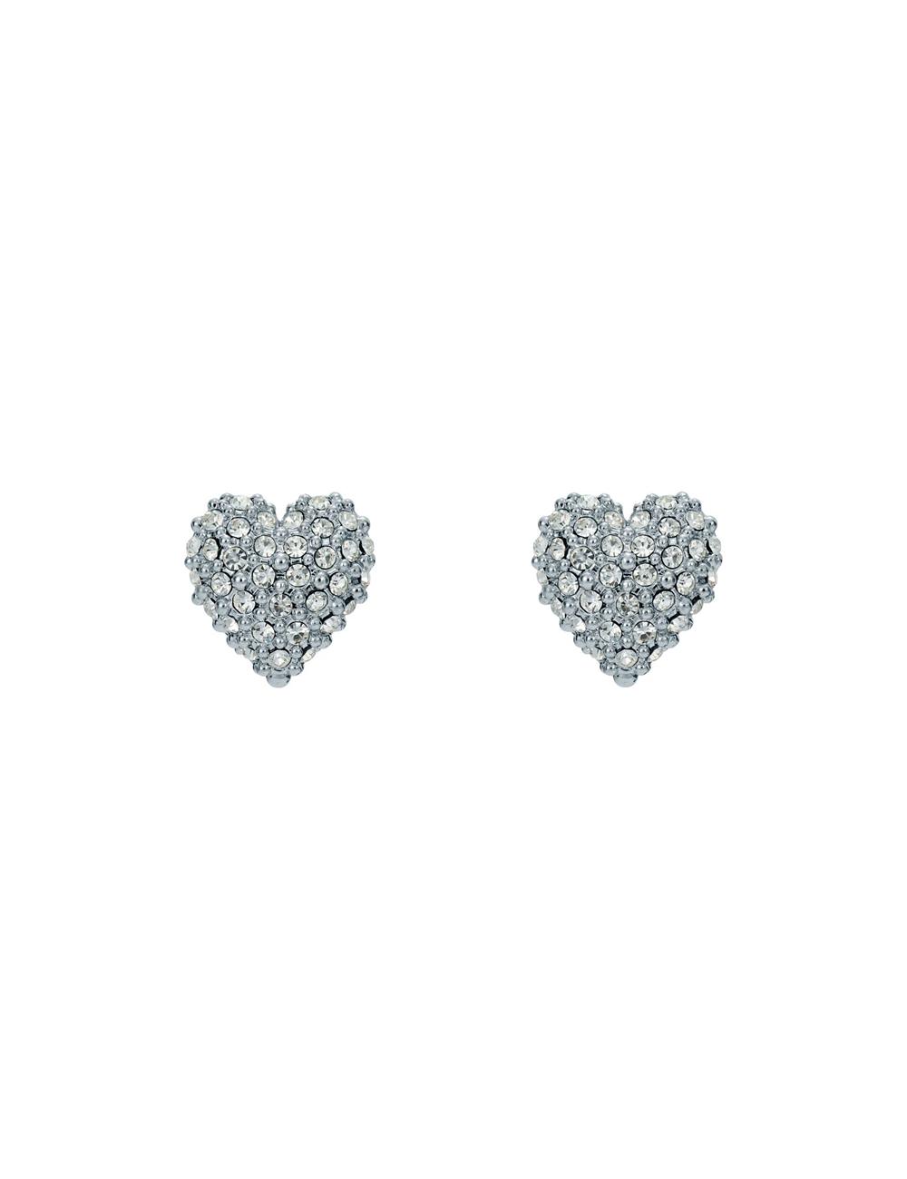 Aretes Ted Baker ADORAA - Crystal Heart Stud Mujer Plateadas | RDTW-32649