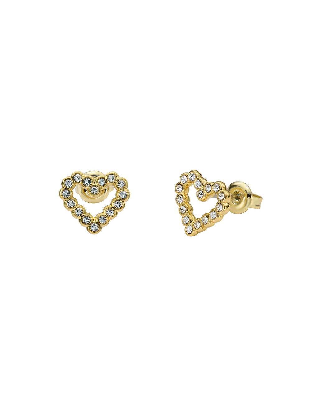 Aretes Ted Baker AMORINA -Crystal Open Heart Stud Mujer Doradas | HEPD-02158