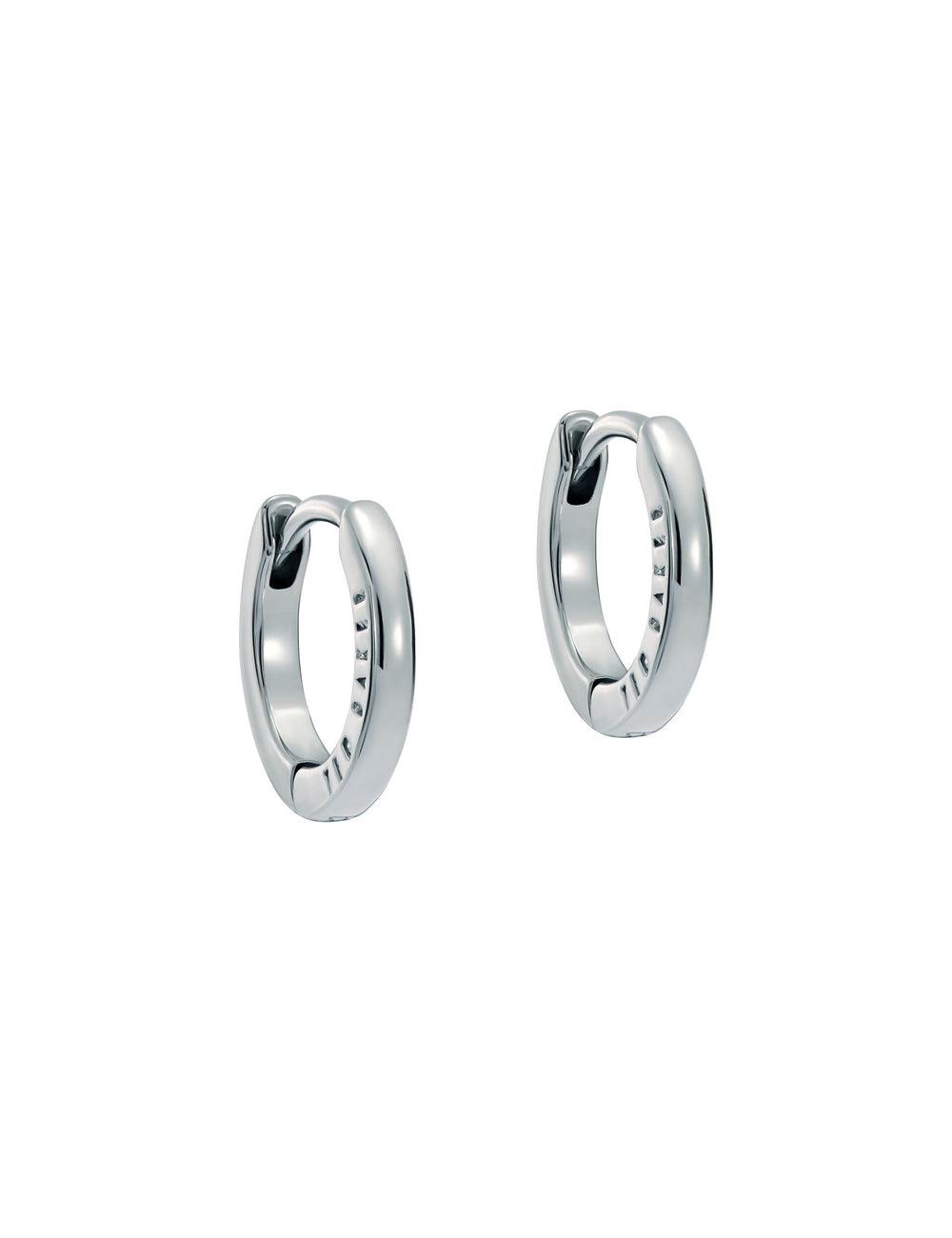 Aretes Ted Baker CRISLIE - Engraved Logo Small Hoop Mujer Plateadas | ZXOM-87130