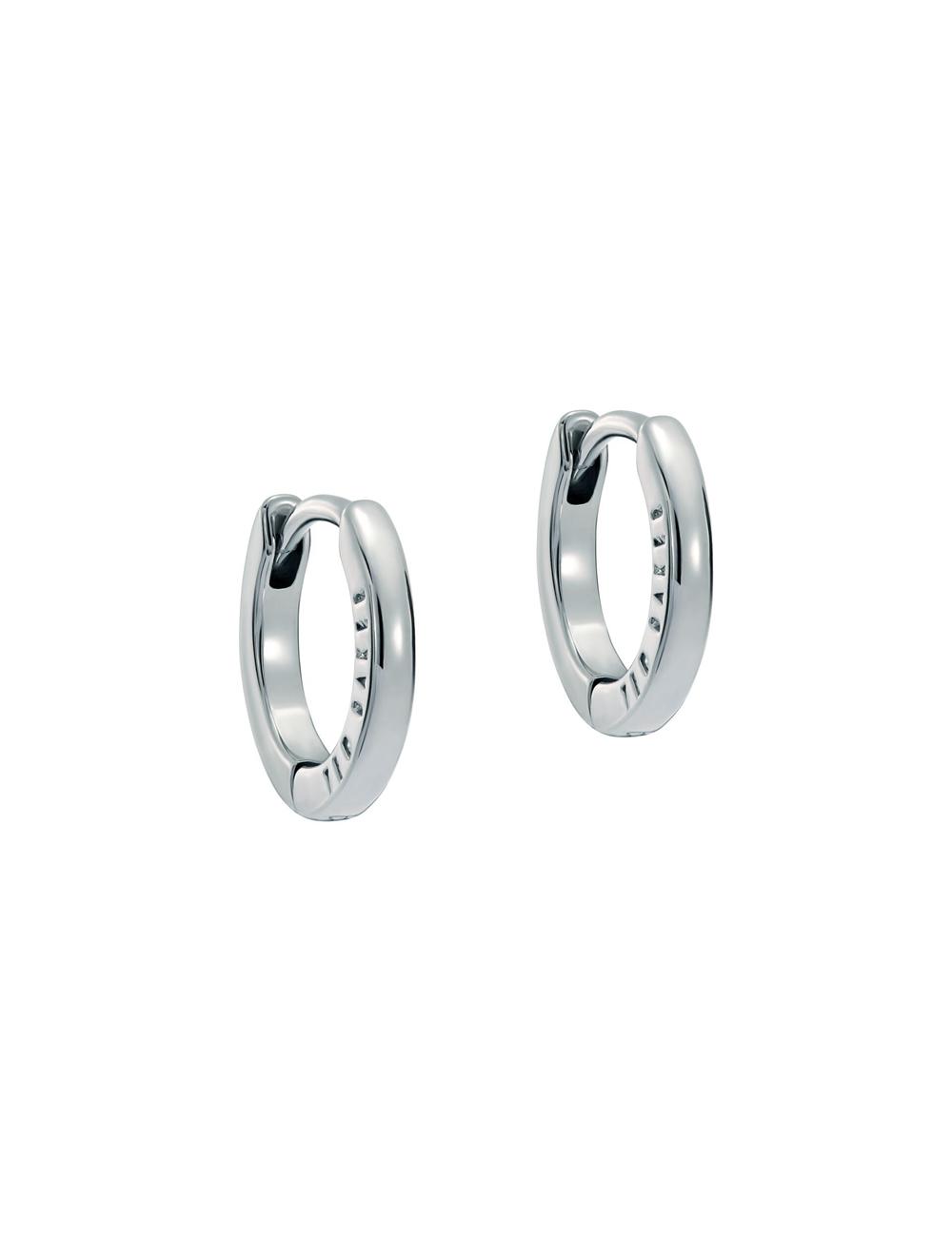 Aretes Ted Baker CRISLIE - Engraved Logo Small Hoop Mujer Plateadas | ZXOM-87130