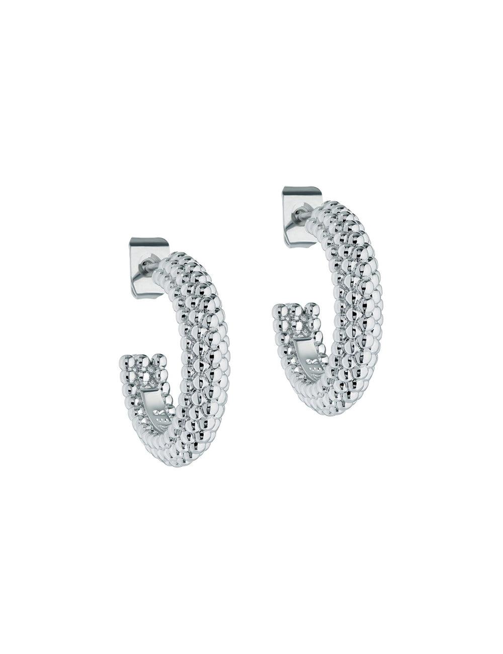 Aretes Ted Baker DOTETTA - Dotted Texture Hoop Mujer Plateadas | HUJT-06932