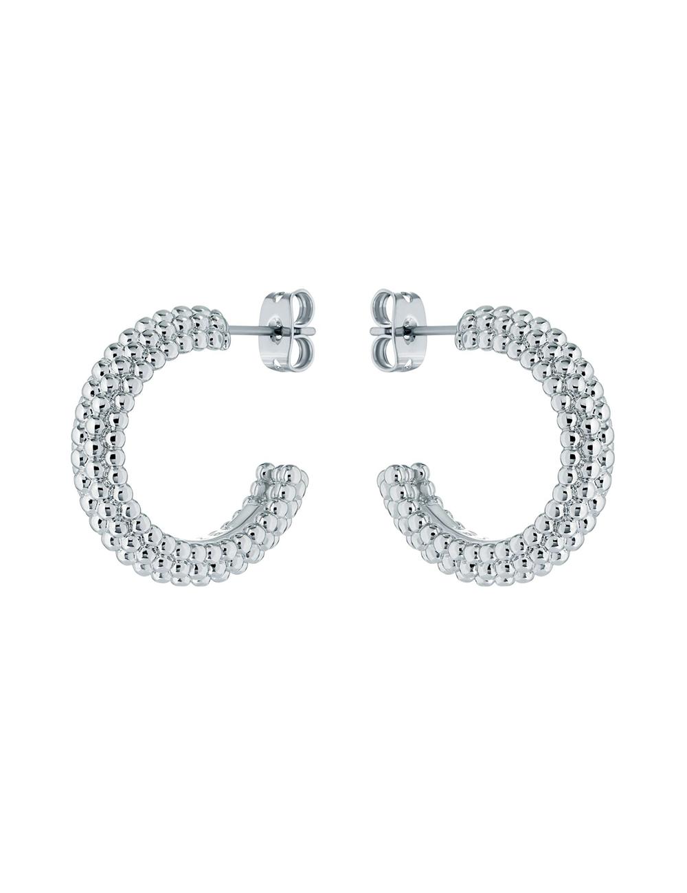 Aretes Ted Baker DOTETTA - Dotted Texture Hoop Mujer Plateadas | HUJT-06932