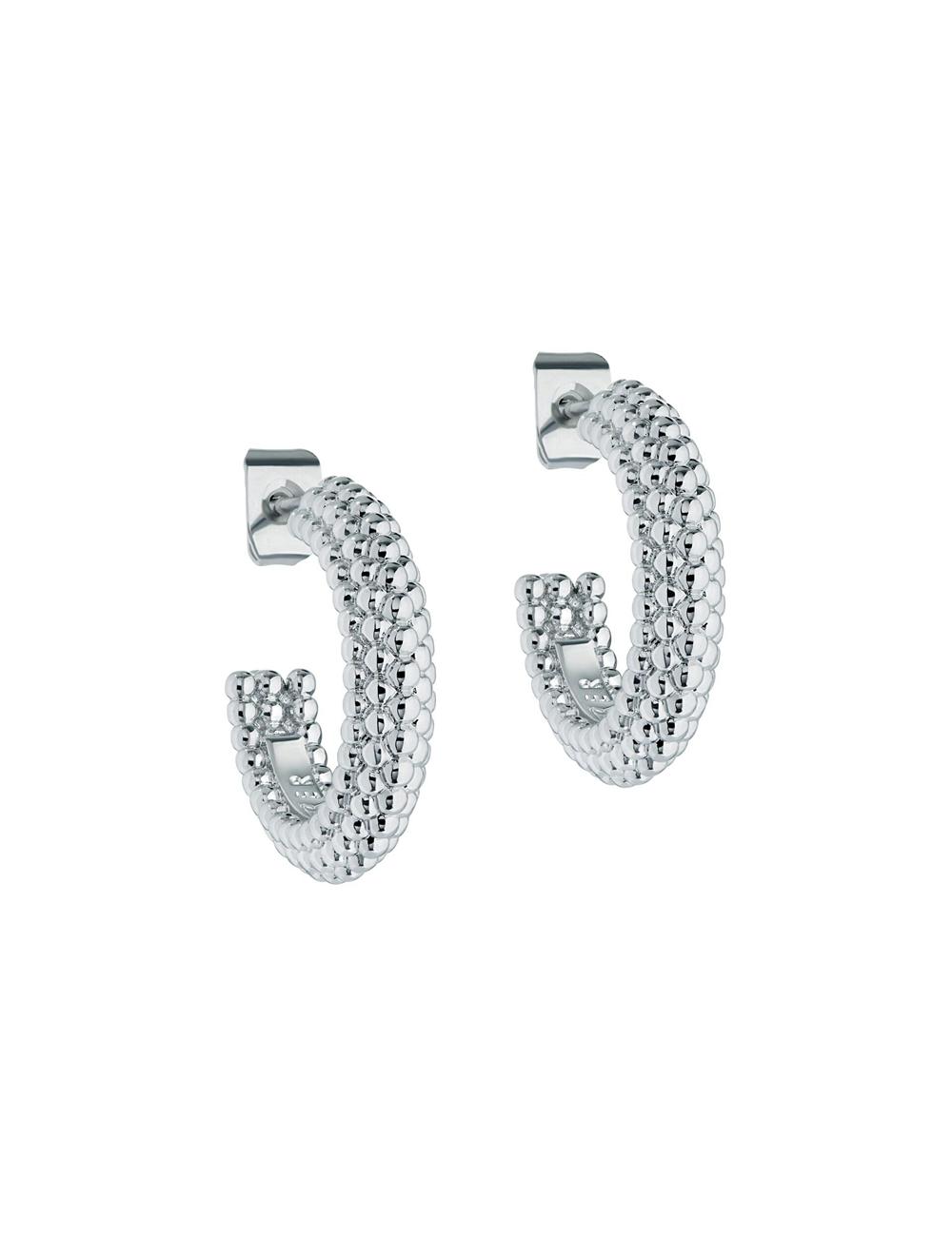 Aretes Ted Baker DOTETTA - Dotted Texture Hoop Mujer Plateadas | HUJT-06932