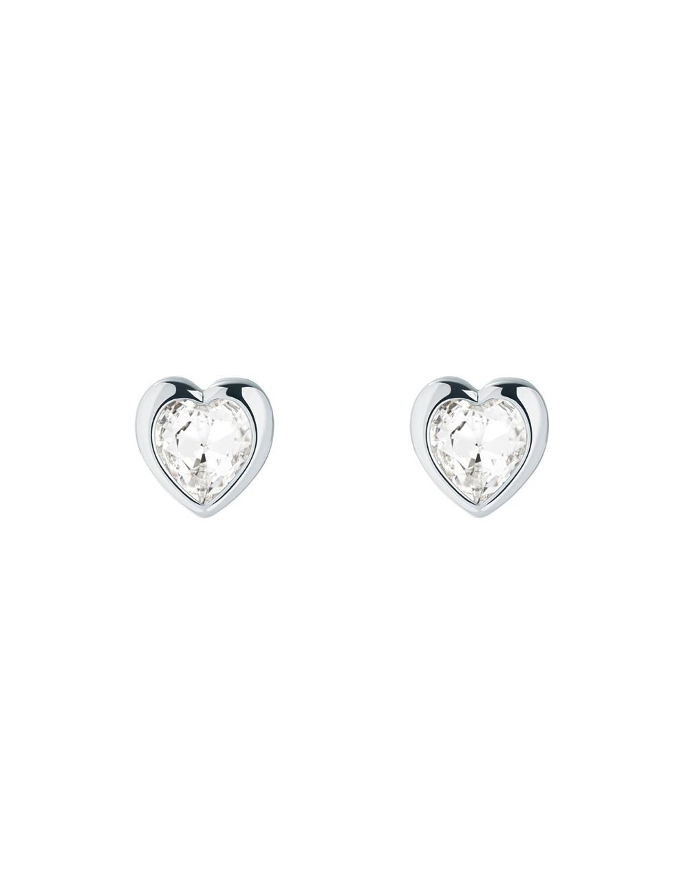 Aretes Ted Baker HAN - Solitaire Crystal Heart Stud Mujer Plateadas | ZHUN-61870