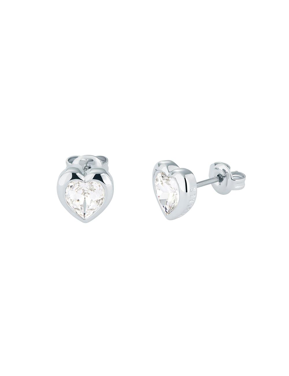 Aretes Ted Baker HAN - Solitaire Crystal Heart Stud Mujer Plateadas | ZHUN-61870