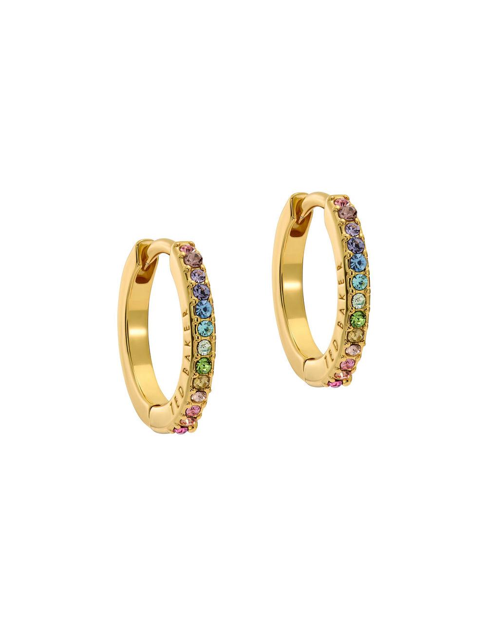 Aretes Ted Baker HEPLIE - Crystal Huggie Hoop Mujer Multicol | HIMR-79560