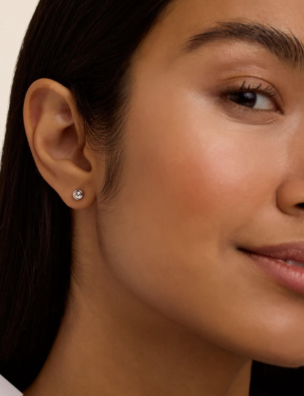 Aretes Ted Baker SINEE - Mini Crystal Stud Mujer Plateadas | THBV-41657