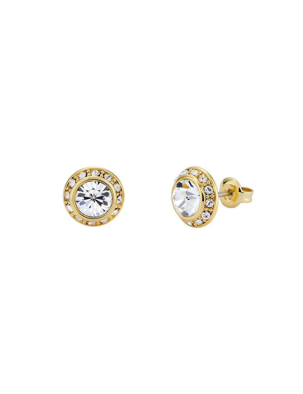 Aretes Ted Baker SOLETIA - Solitaire Sparkle Crystal Stud Mujer Doradas | XOSM-68714