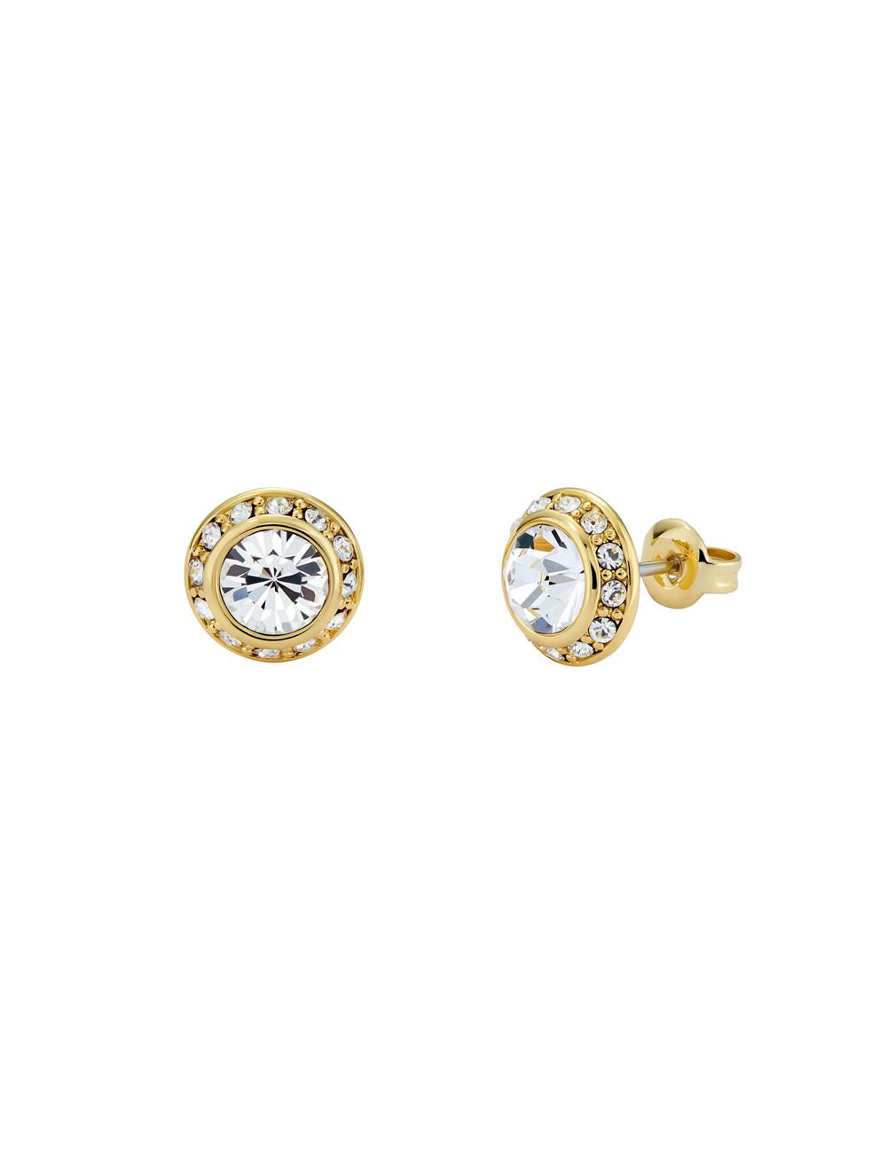 Aretes Ted Baker SOLETIA - Solitaire Sparkle Crystal Stud Mujer Doradas | XOSM-68714
