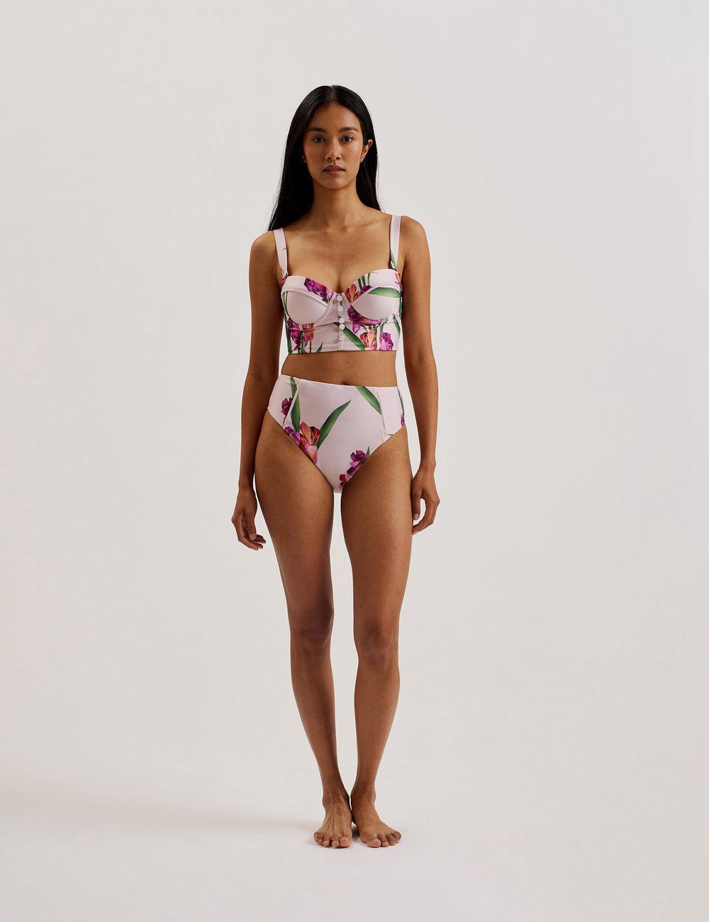 Bikinis Ted Baker AVELEA - Floral Print High Waisted Mujer Rosas | CKWA-32950