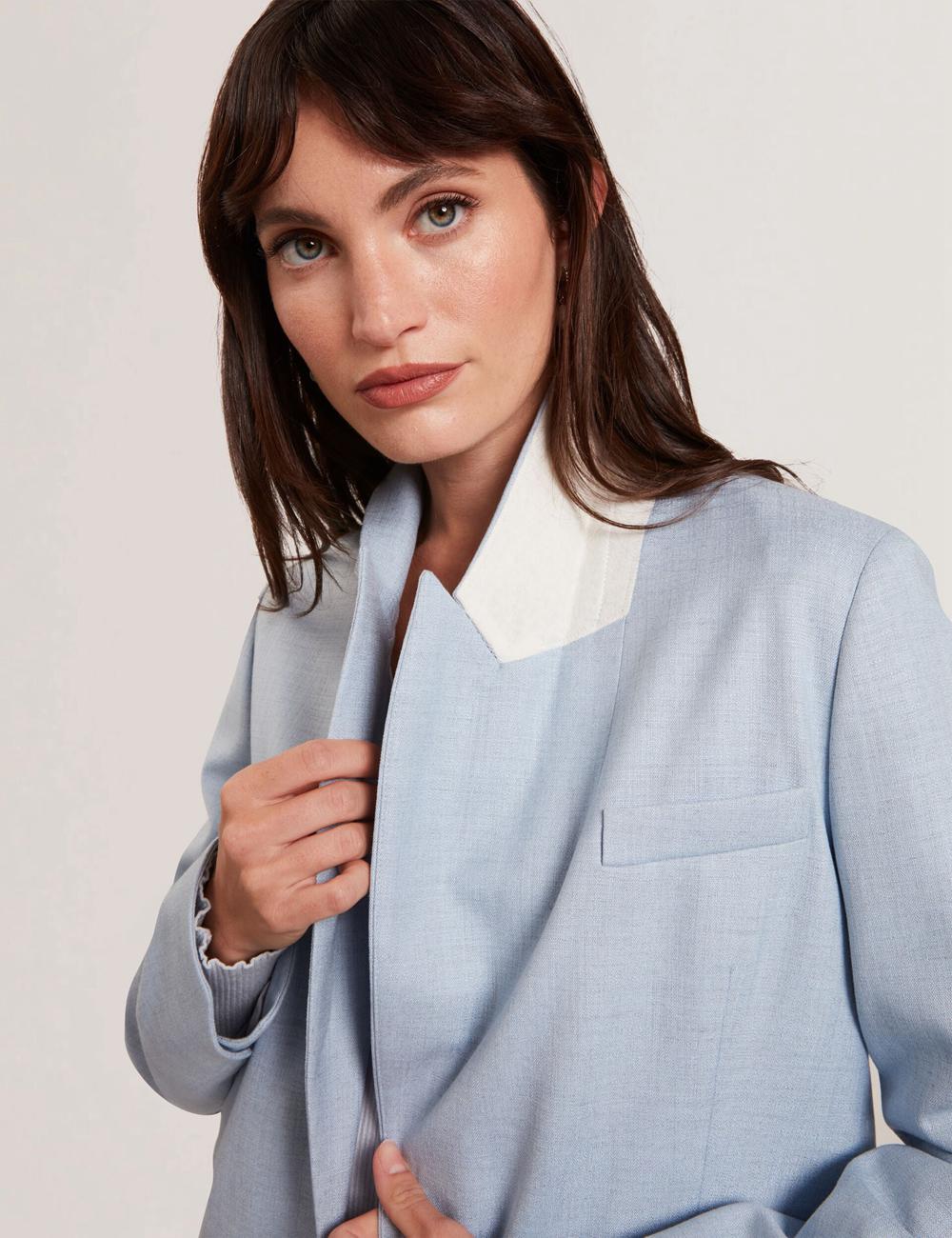 Blazers Ted Baker CARNI - Relaxed Tailored Single Breasted Mujer Azules | JSXV-81253