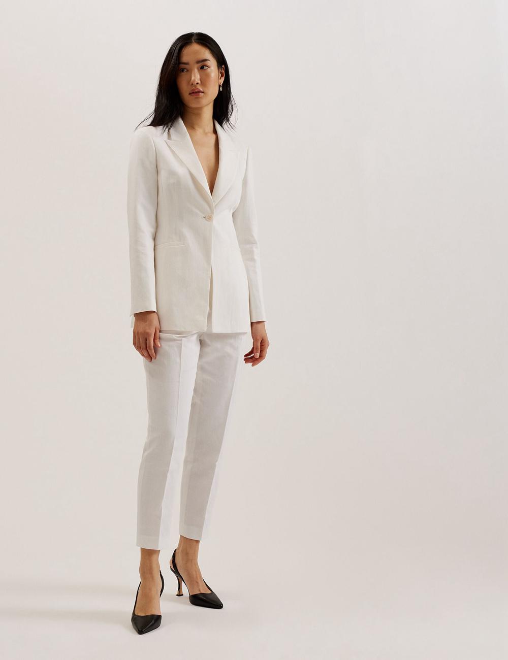 Blazers Ted Baker MUSUB - Tailored with Faux Pockets Mujer Blancas | GMIJ-08497