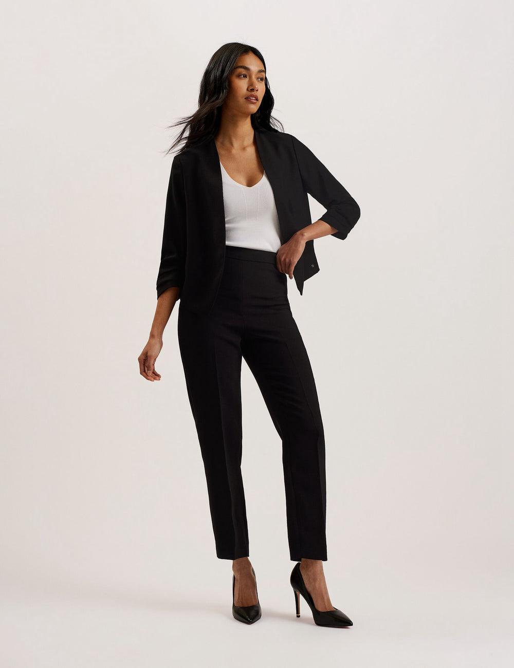 Blazers Ted Baker POPSY - 3/4 Sleeve Crop Mujer Negras | IASH-54810