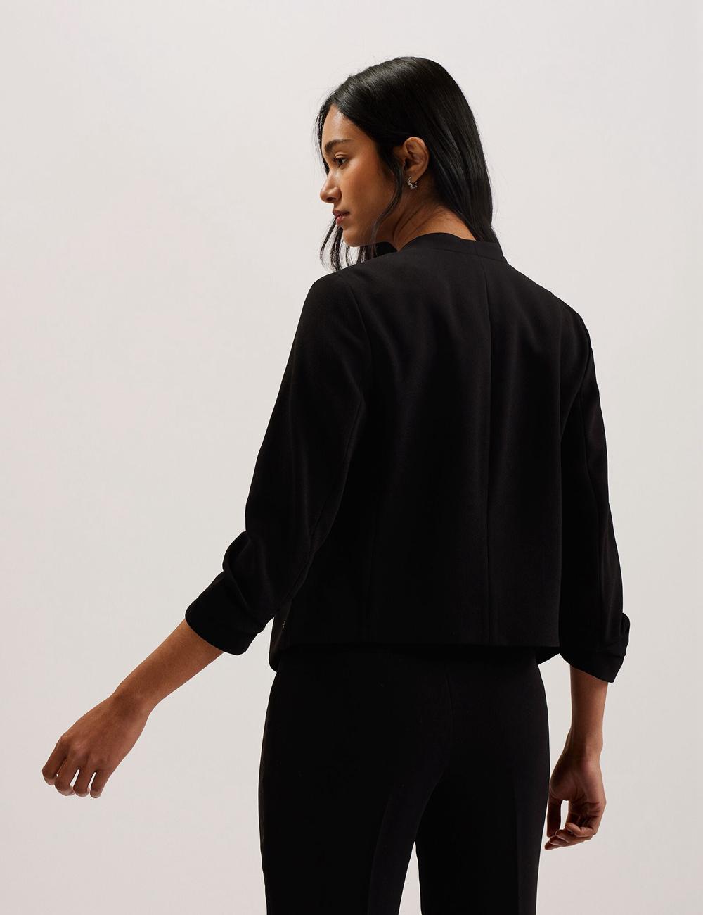 Blazers Ted Baker POPSY - 3/4 Sleeve Crop Mujer Negras | IASH-54810
