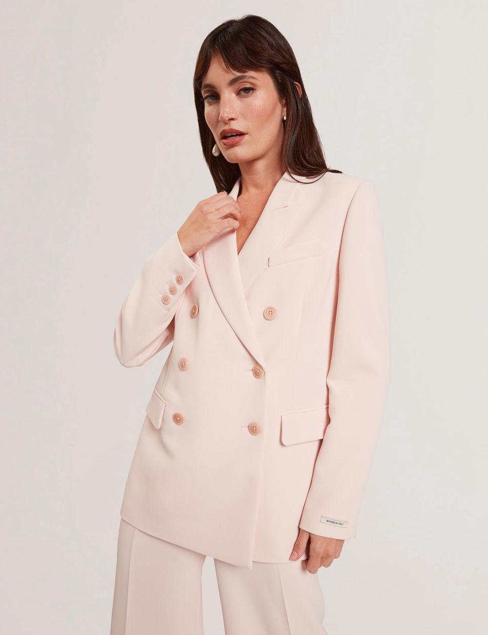 Blazers Ted Baker TRAGA - Tailored Double Breasted Woven Mujer Rosas | DUZB-16495