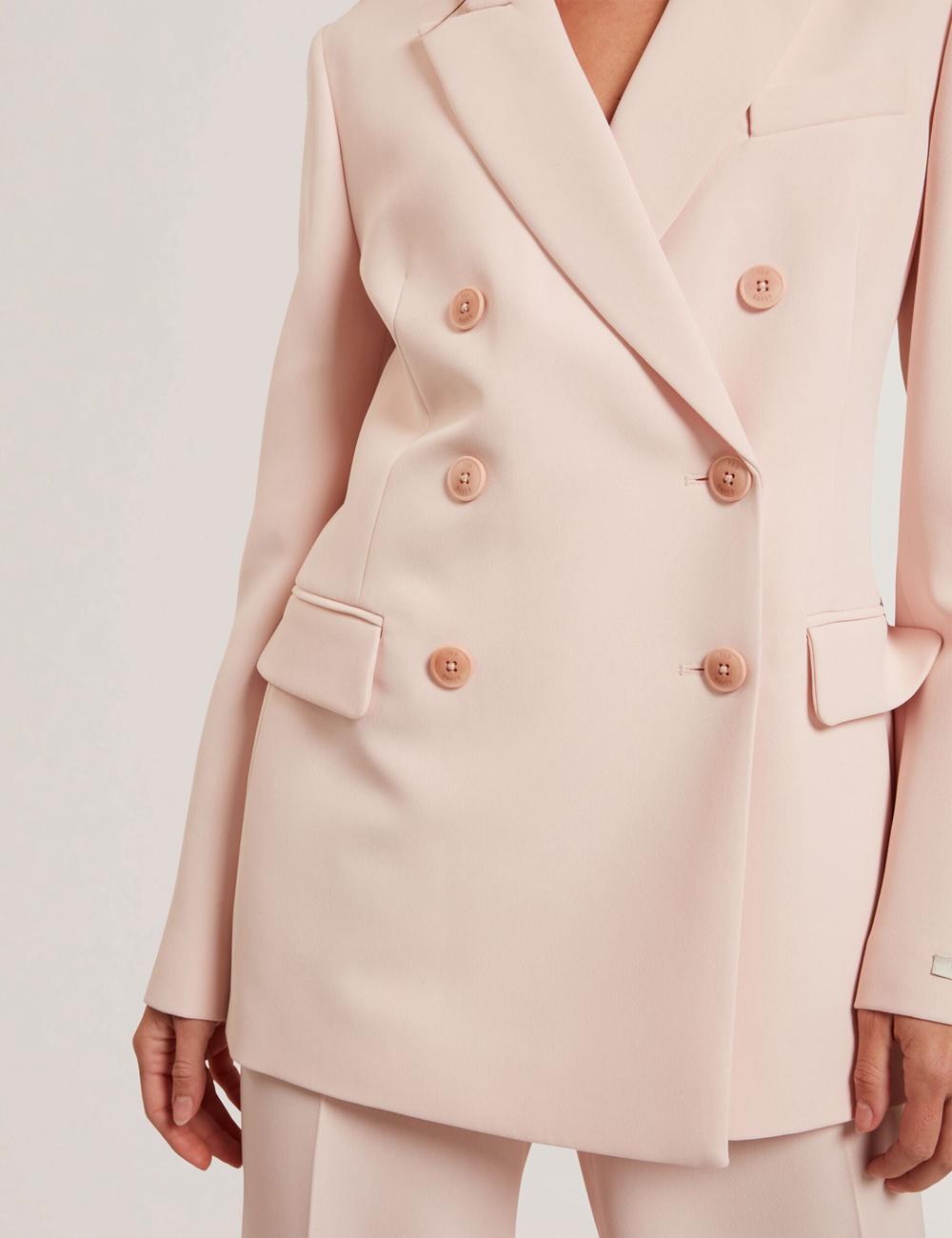 Blazers Ted Baker TRAGA - Tailored Double Breasted Woven Mujer Rosas | DUZB-16495