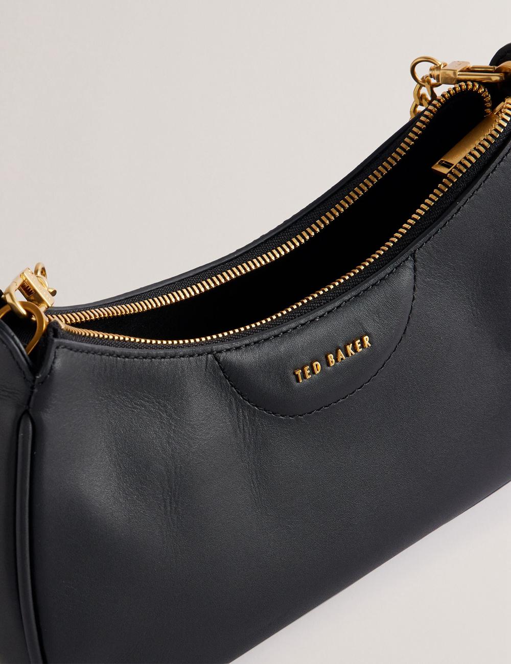 Bolsa De Hombro Ted Baker ESSIY - Leatheruette With Webbing Strap Mujer Negras | TJQR-09621
