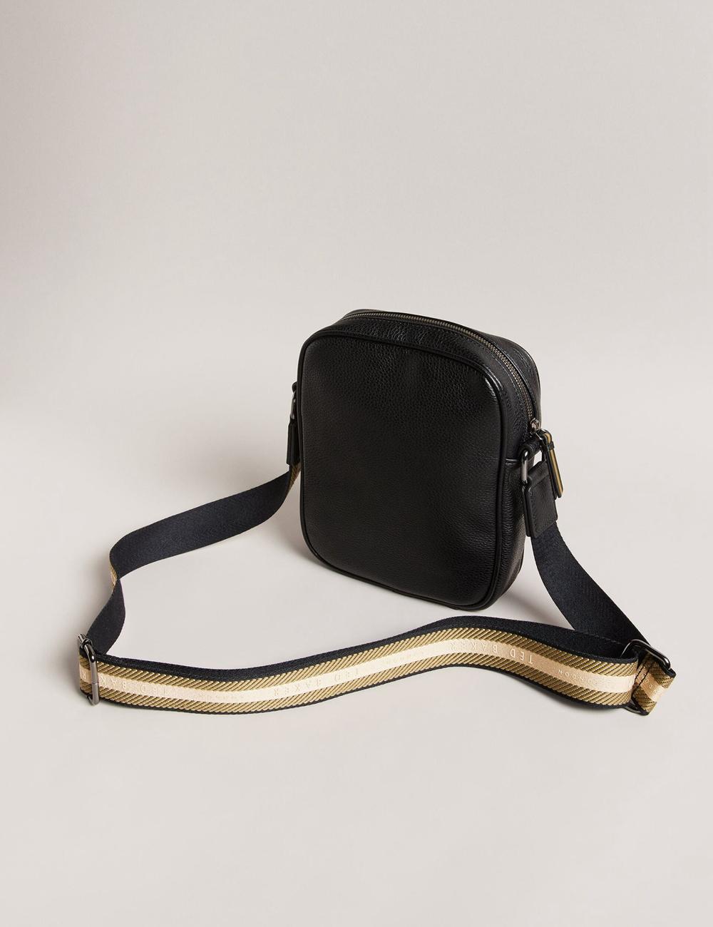 Bolsa De Hombro Ted Baker KIIAN - Small Reporter Webbing Hombre Negras | UYJO-76245