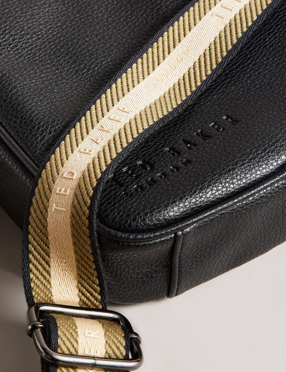 Bolsa De Hombro Ted Baker KIIAN - Small Reporter Webbing Hombre Negras | UYJO-76245