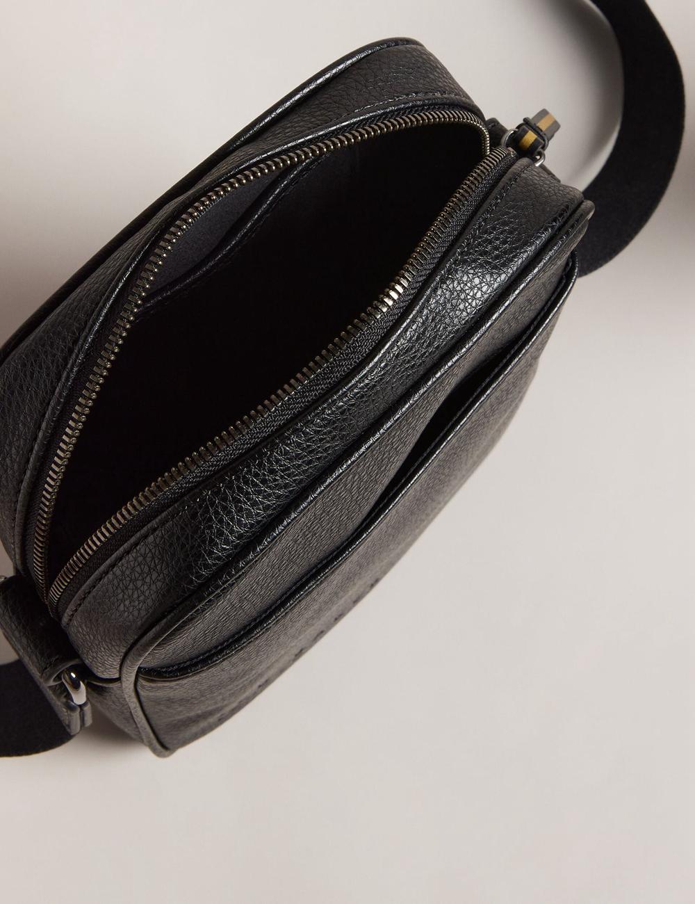 Bolsa De Hombro Ted Baker KIIAN - Small Reporter Webbing Hombre Negras | UYJO-76245