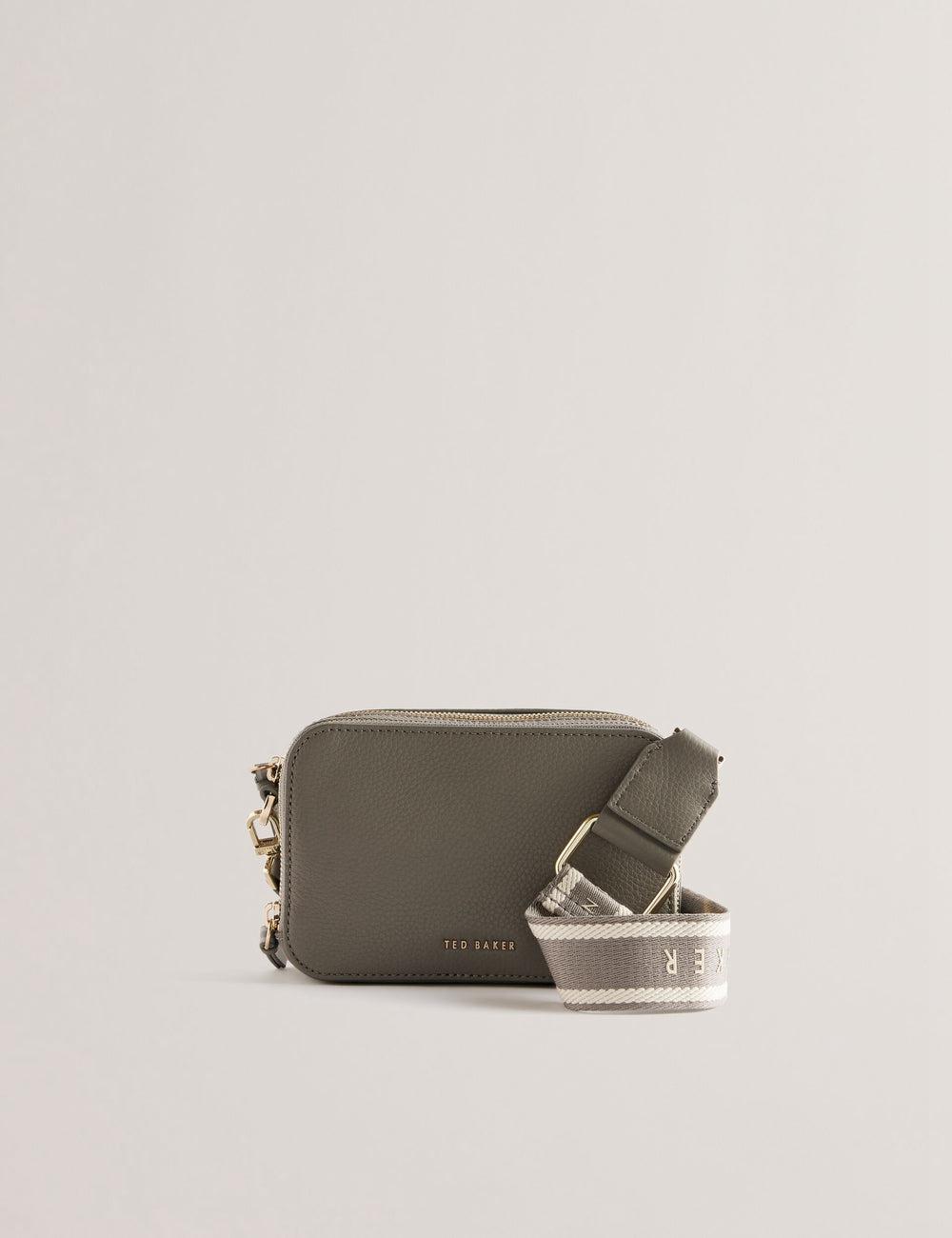 Bolsa De Hombro Ted Baker STUNNA - Mini Leather Crossbody Camera Mujer Gris | DOSK-60937