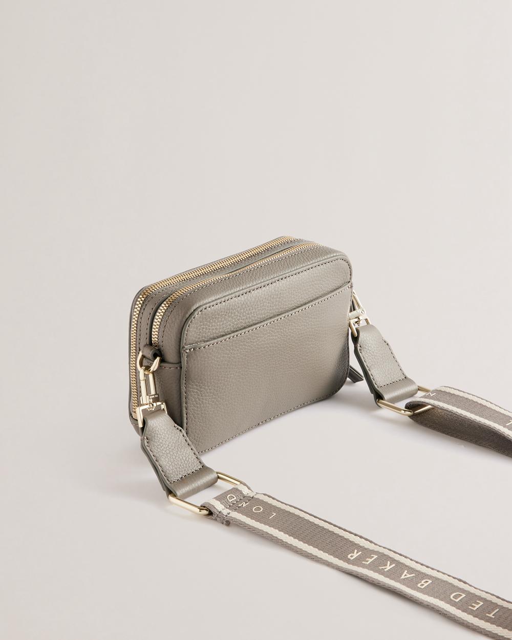 Bolsa De Hombro Ted Baker STUNNA - Mini Leather Crossbody Camera Mujer Gris | DOSK-60937