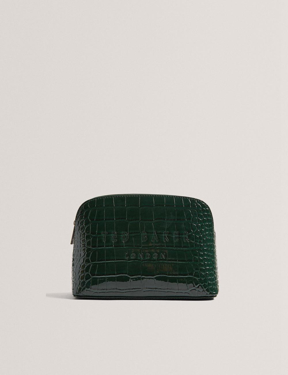 Bolsa De Maquillaje Ted Baker CROCALA - Croc Effect Faux Leather Mujer Verde | YNRF-62307