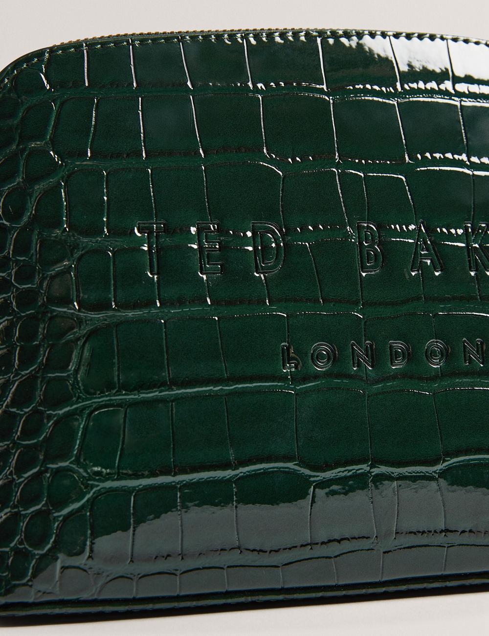 Bolsa De Maquillaje Ted Baker CROCALA - Croc Effect Faux Leather Mujer Verde | YNRF-62307
