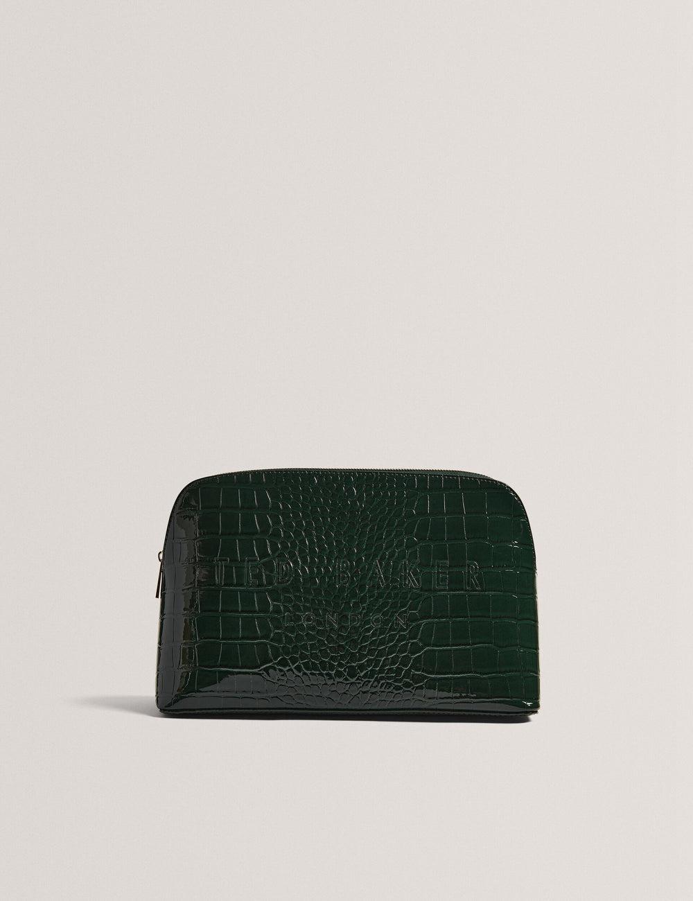Bolsas De Aseo Ted Baker CROCANA - Croc Texture Faux Leather Mujer Verde | NFEJ-01458