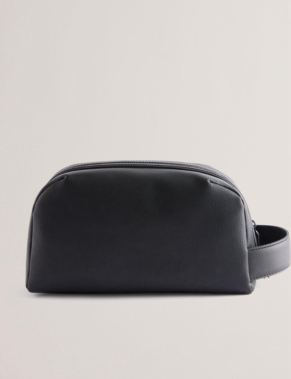 Bolsas De Aseo Ted Baker LANIIS - Grained Bonded Leather Hombre Negras | XUBL-42356