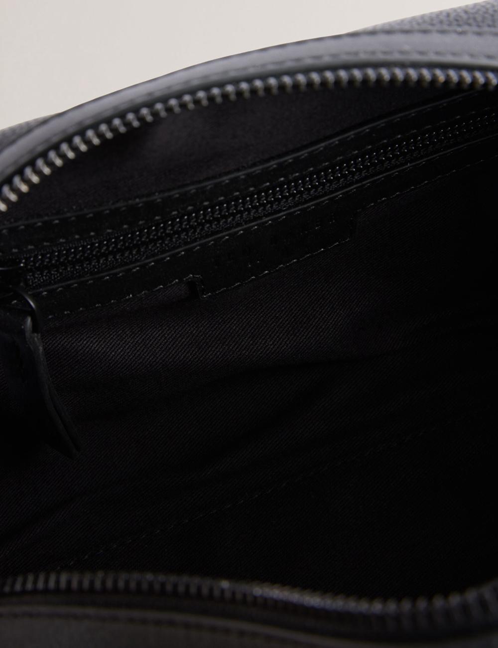 Bolsas De Aseo Ted Baker LANIIS - Grained Bonded Leather Hombre Negras | XUBL-42356