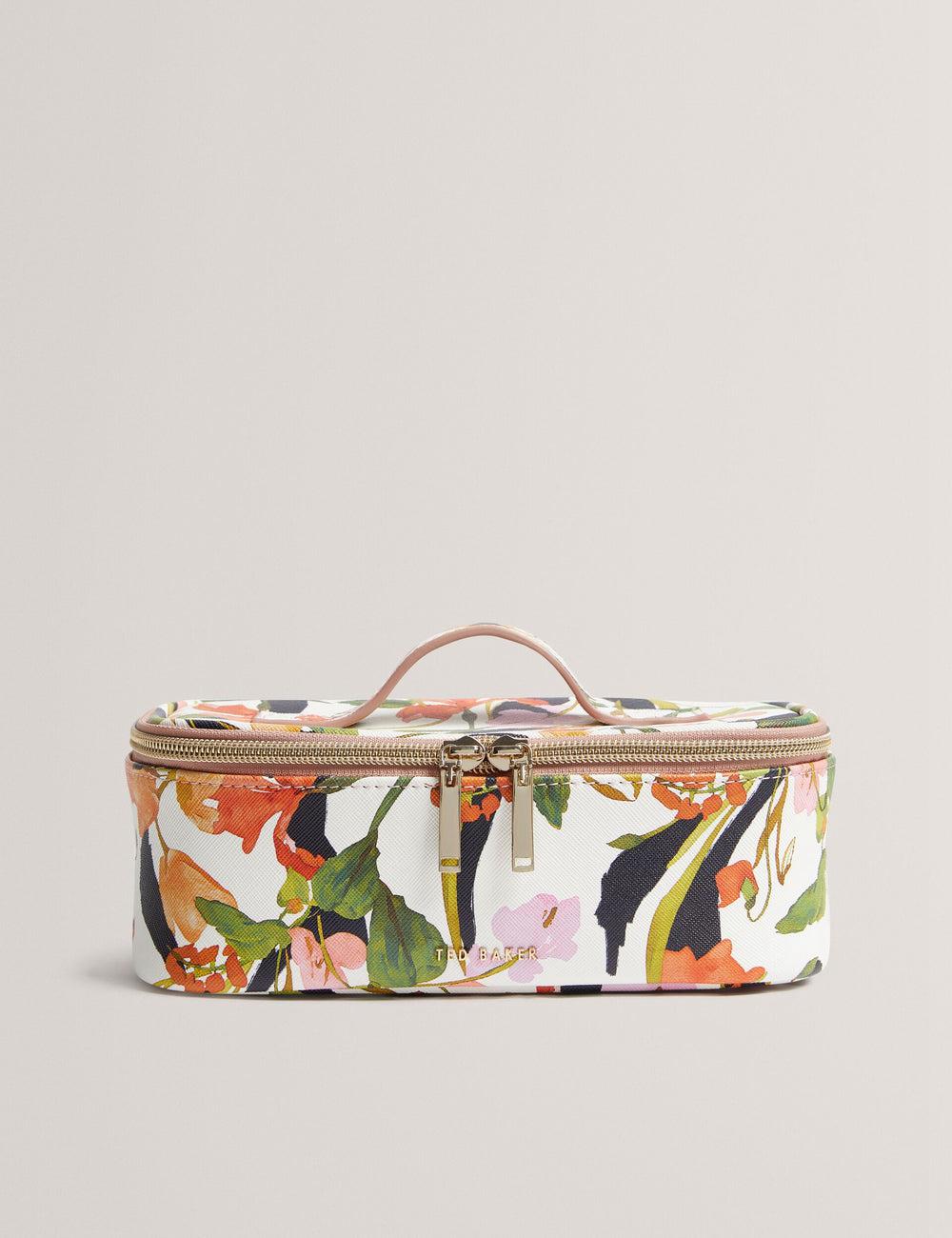 Bolsas De Aseo Ted Baker LOUIAA - Floral Printed Small Top Handle Mujer Blancas | LNGV-63871