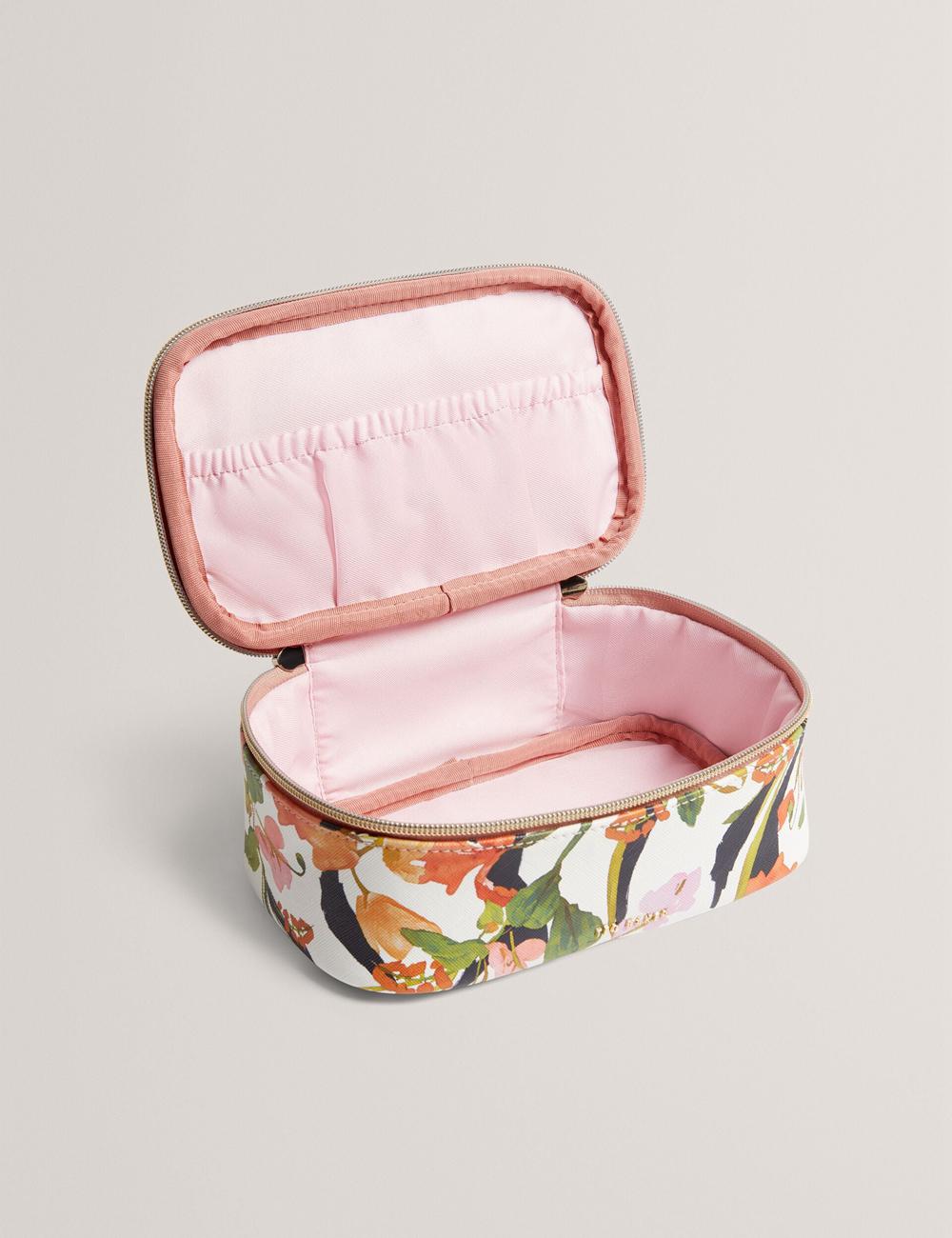 Bolsas De Aseo Ted Baker LOUIAA - Floral Printed Small Top Handle Mujer Blancas | LNGV-63871