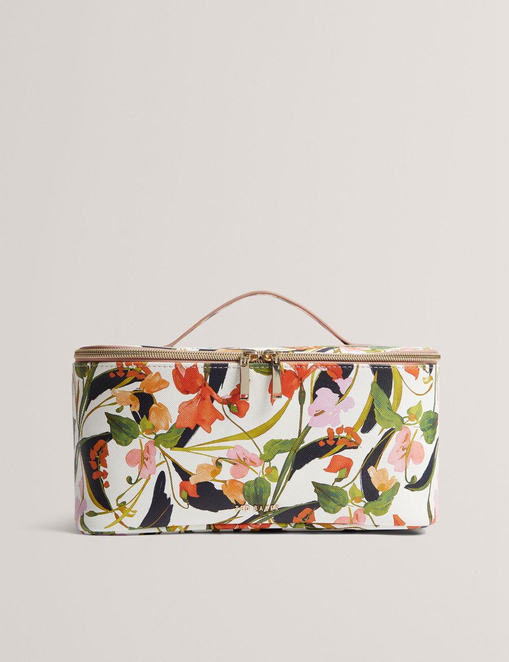 Bolsas De Aseo Ted Baker LOUISII - Floral PU Top Handle Large Mujer Blancas | TNXD-89673