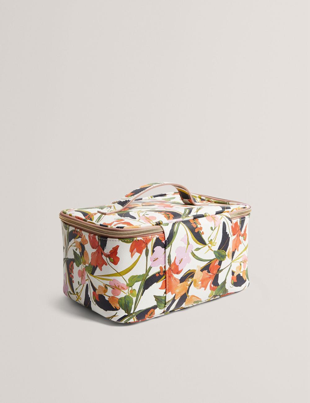 Bolsas De Aseo Ted Baker LOUISII - Floral PU Top Handle Large Mujer Blancas | TNXD-89673
