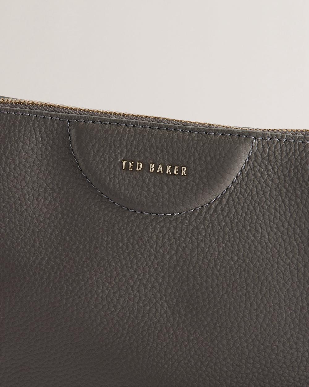 Bolsas Hombro Ted Baker ESILLE - Branded Webbing Crossbody Leather Mujer Gris | TUOQ-81359