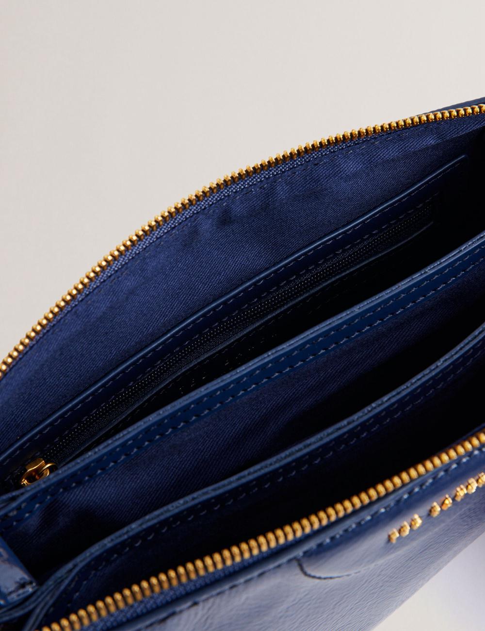 Bolsas Hombro Ted Baker ESILLE - Branded Webbing Patent Leather Mujer Azules | NFMZ-48762