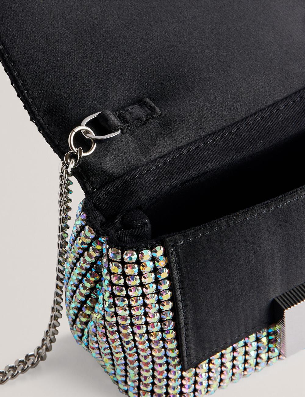 Bolsas Hombro Ted Baker GLITERS - Crystal Embellished Mini Mujer Plateadas | IMAJ-92781