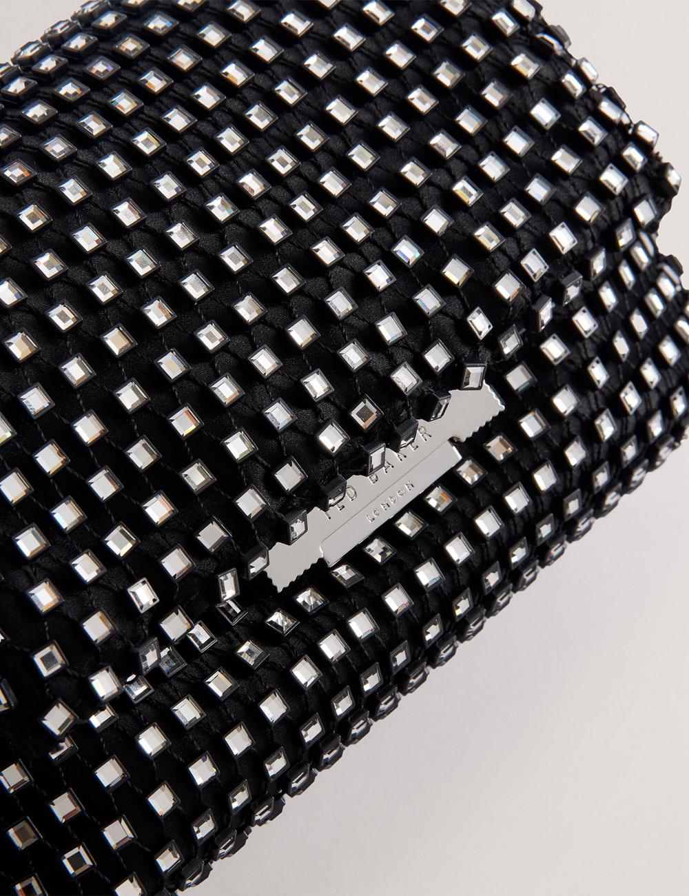 Bolsas Hombro Ted Baker GLITSZI - Crystal Cage Mini Mujer Negras | TGEB-36497