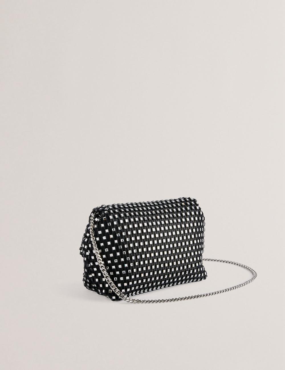 Bolsas Hombro Ted Baker GLITSZI - Crystal Cage Mini Mujer Negras | TGEB-36497