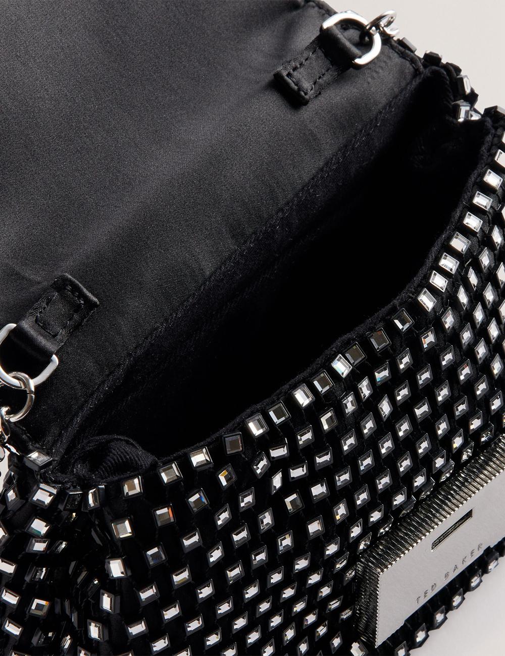 Bolsas Hombro Ted Baker GLITSZI - Crystal Cage Mini Mujer Negras | TGEB-36497