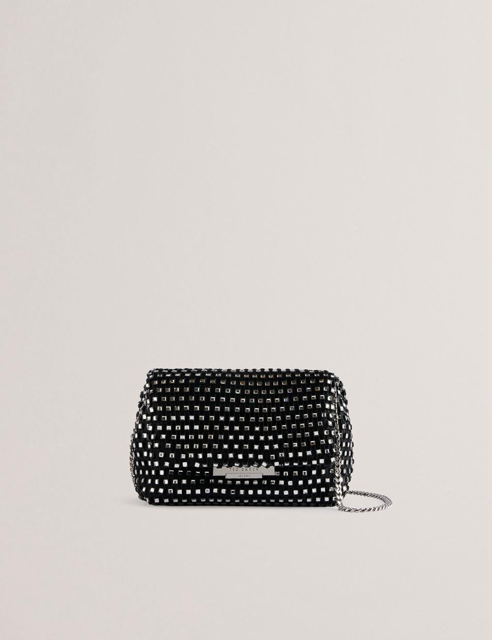Bolsas Hombro Ted Baker GLITSZI - Crystal Cage Mini Mujer Negras | TGEB-36497