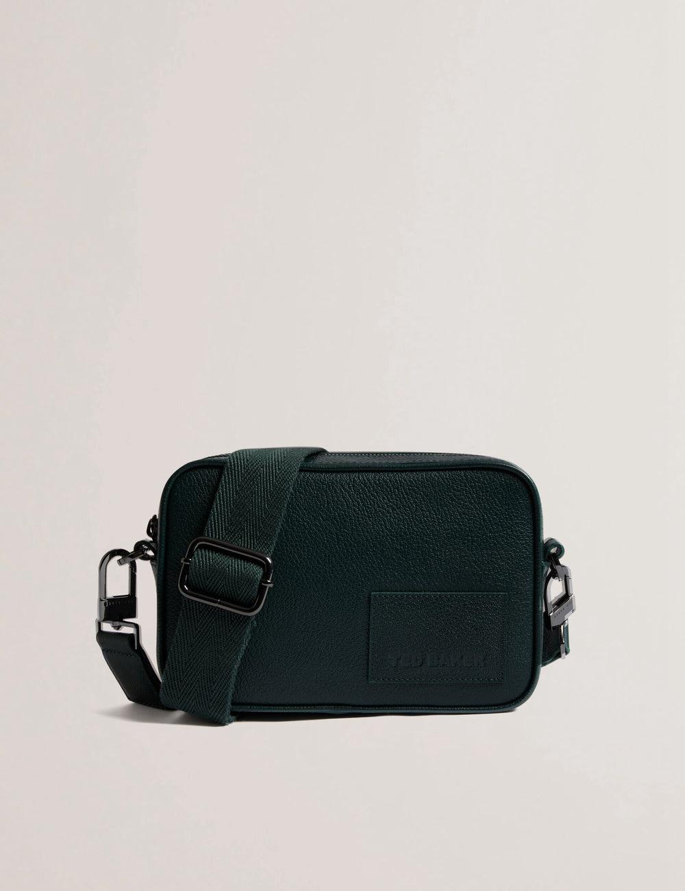 Bolsas Hombro Ted Baker GRIFIN - Grained Leather Crossbody Pouch Hombre Verde | ZJES-48159