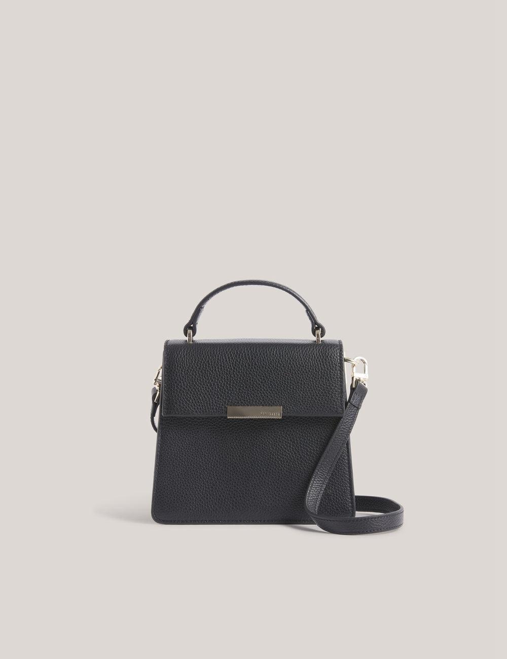 Bolsas Hombro Ted Baker ROSELII - Small Top Handle Bar Detail Leather Mujer Negras | PXDF-78312