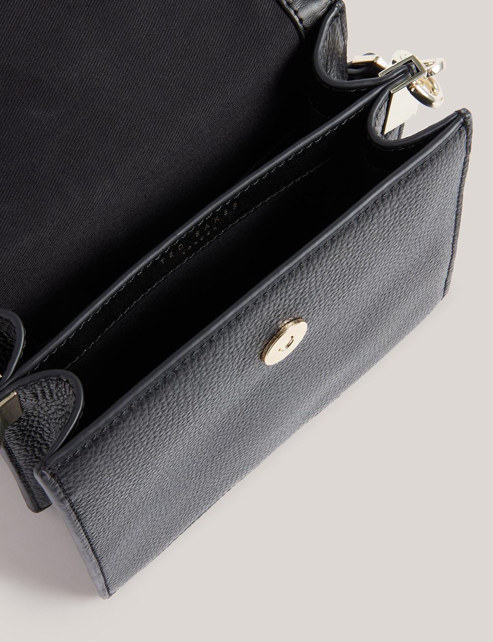 Bolsas Hombro Ted Baker ROSELII - Small Top Handle Bar Detail Leather Mujer Negras | PXDF-78312