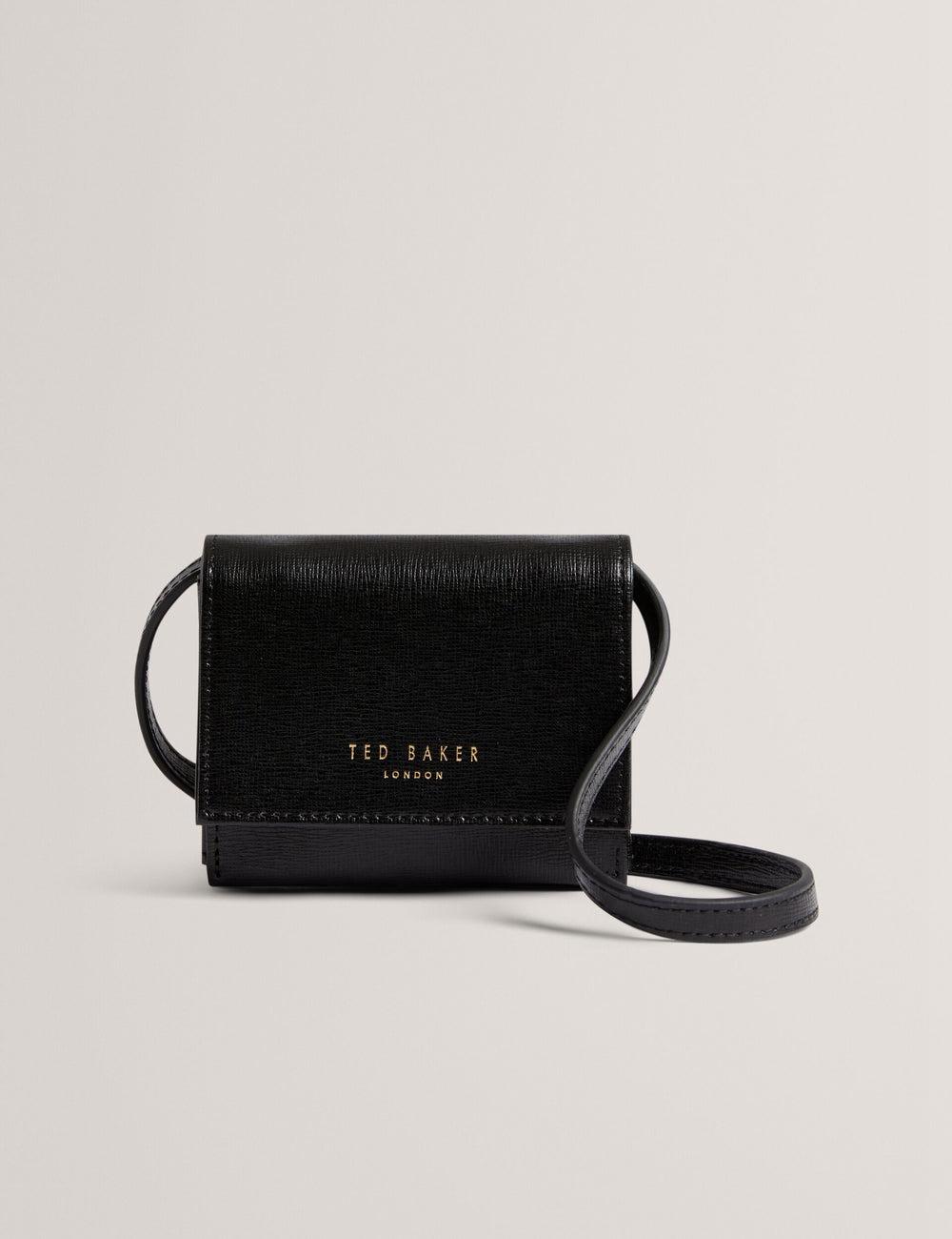 Bolsas Hombro Ted Baker TAMZIEE - Leather Crossbody Card Holder Mujer Negras | LUKA-34721