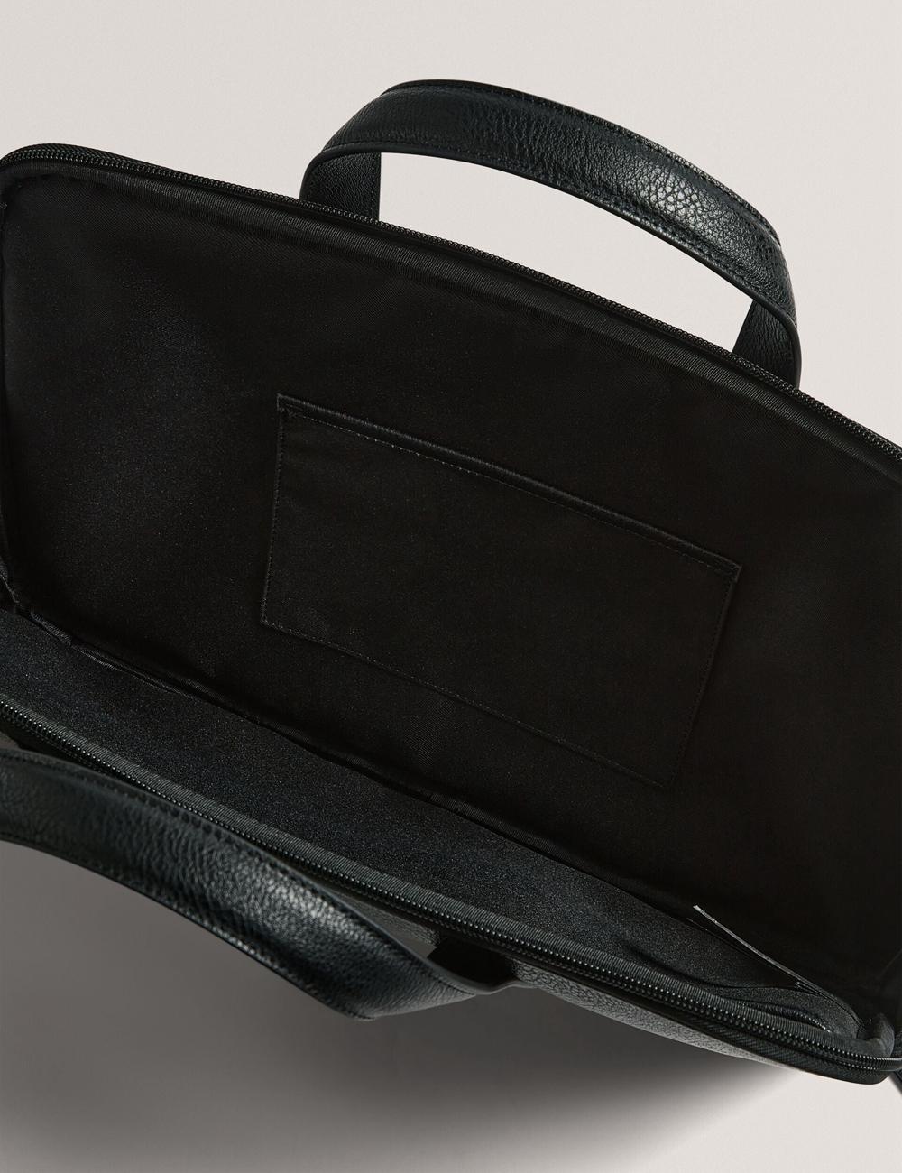 Bolsas Para Documentos Ted Baker KEDRIK - Stripe Detail Faux Leather Hombre Negras | YPUF-03928