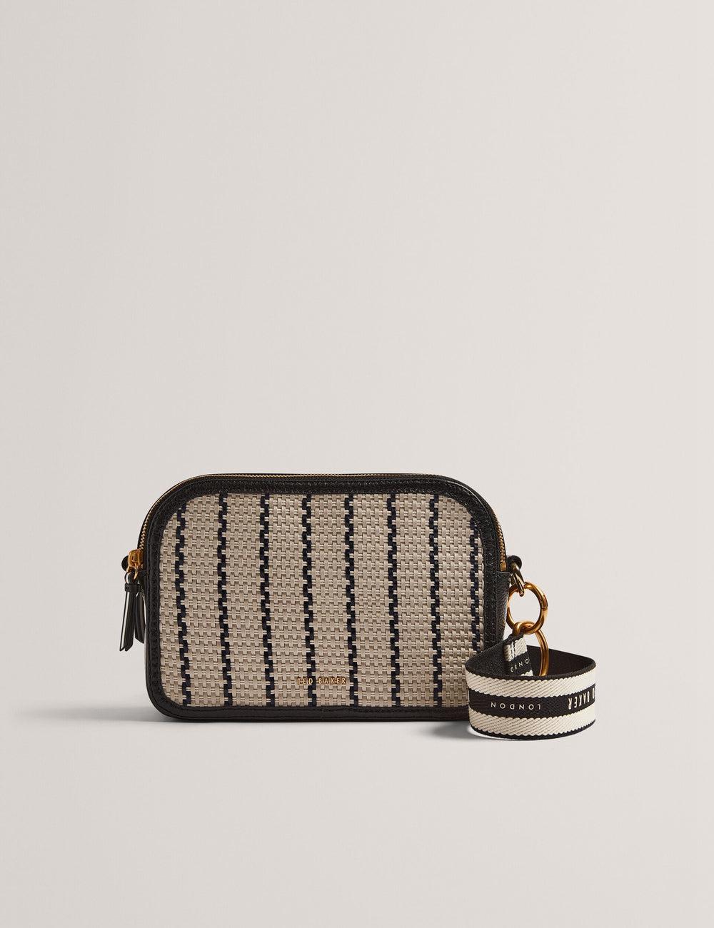 Bolso Para Cámara Ted Baker RIVEA - Woven Panel Faux Leather Camera Mujer Azul Marino | ENOQ-40376